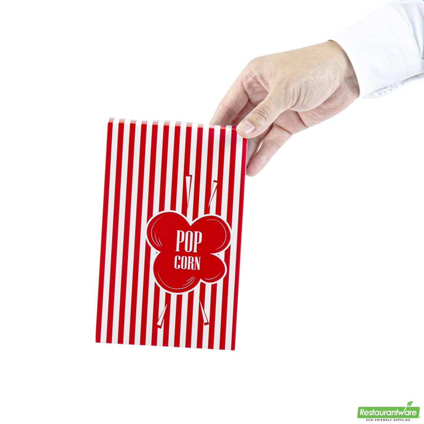 Wholesale Restaurantware Bio Tek 1.25 Oz Red Paper Popcorn Box - 4 3/4" X 2" X 7 1/2" - 400 Count Box- Bulk