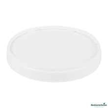 Wholesale Restaurantware Round White Paper Lid - Fits 8 Oz to Go Cup, with Spoon - 3.8" X 3.8" X 0.6"- Bulk