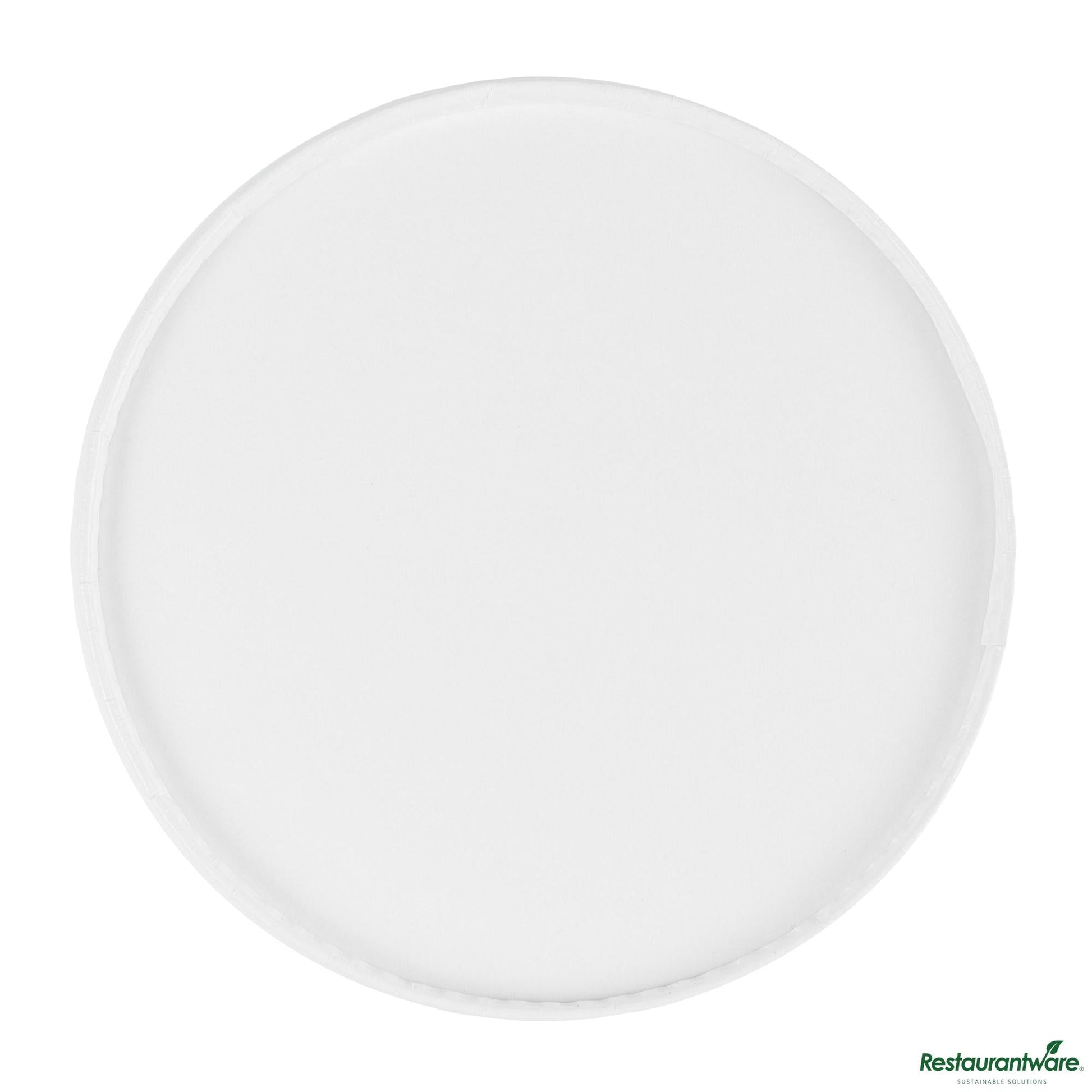 Wholesale Restaurantware Round White Paper Lid - Fits 8 Oz to Go Cup, with Spoon - 3.8" X 3.8" X 0.6"- Bulk