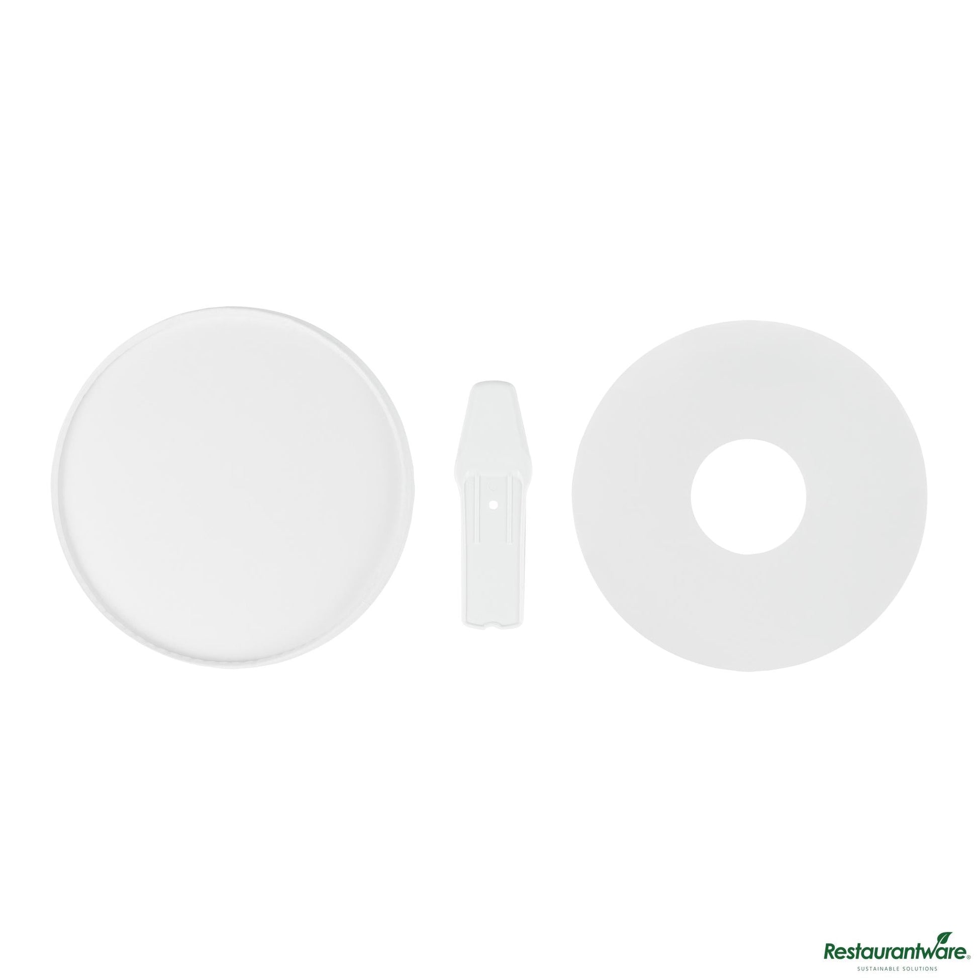 Wholesale Restaurantware Round White Paper Lid - Fits 8 Oz to Go Cup, with Spoon - 3.8" X 3.8" X 0.6"- Bulk