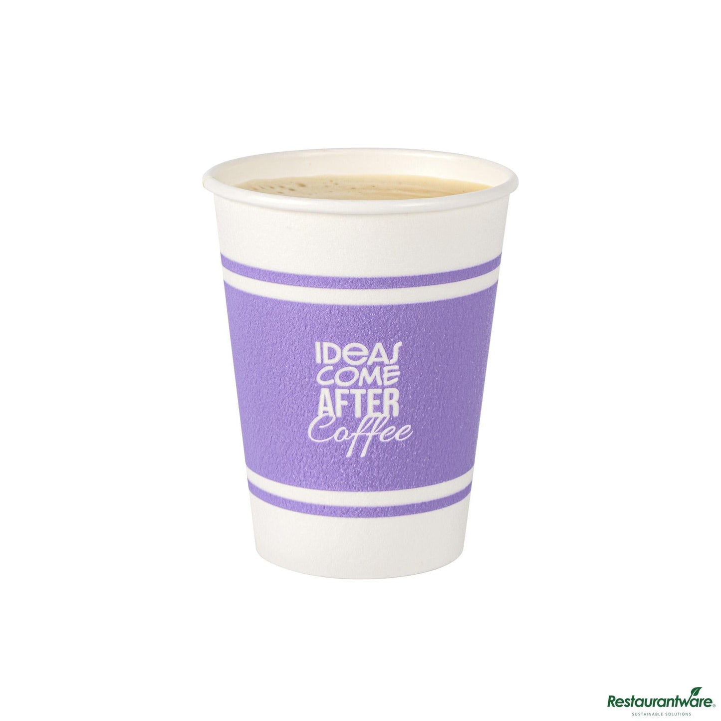 Wholesale Restaurantware 12 Oz Purple Paper Insulated Hot Cup - 2.3" X 2.3" X 4.3"- Bulk