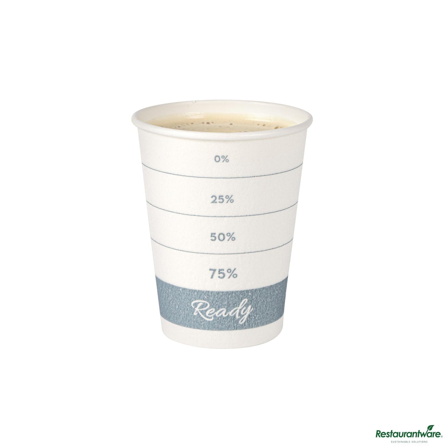 Restaurantware 12 Oz Green Paper Insulated Hot Cup - 2.3" X 2.3" X 4.3"