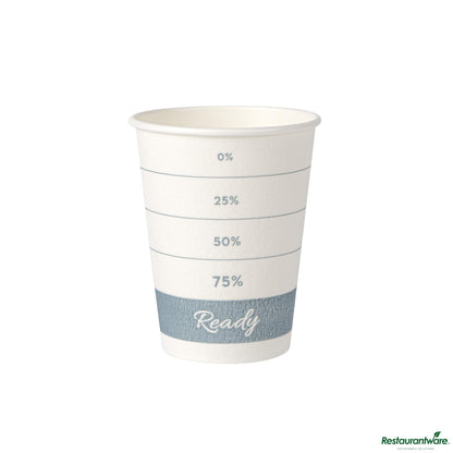 Restaurantware 12 Oz Green Paper Insulated Hot Cup - 2.3" X 2.3" X 4.3"