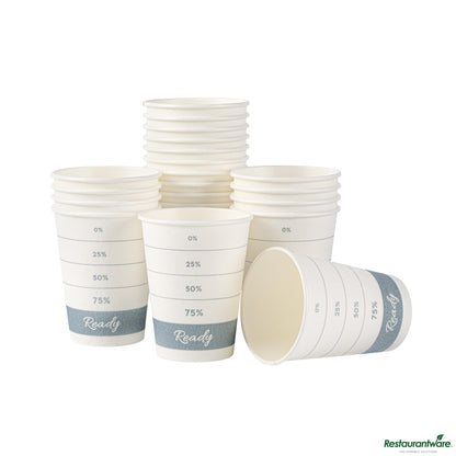 Restaurantware 12 Oz Green Paper Insulated Hot Cup - 2.3" X 2.3" X 4.3"