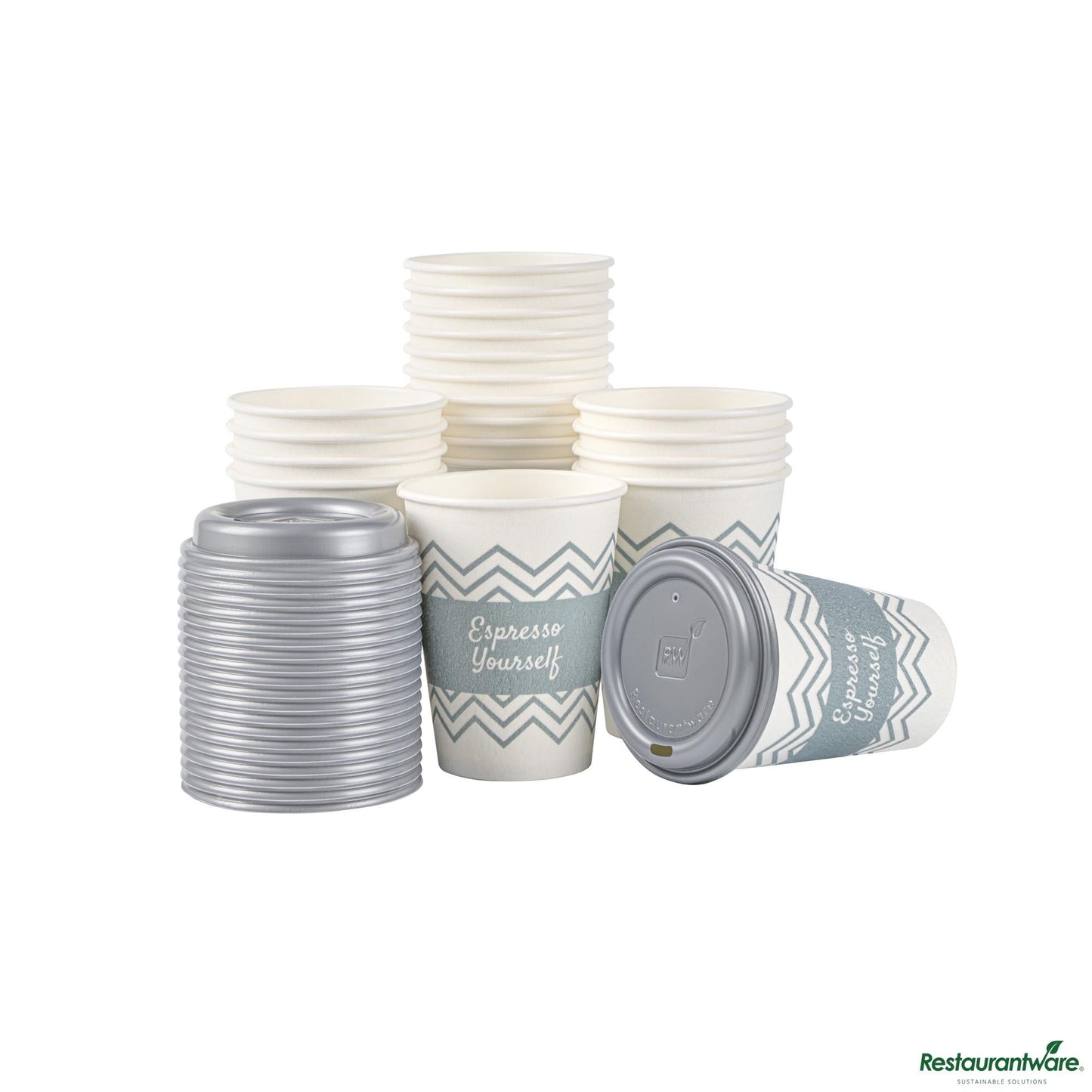 Wholesale Restaurantware 12 Oz Blue Paper Insulated Hot Cup - 2.3" X 2.3" X 4.7"- Bulk
