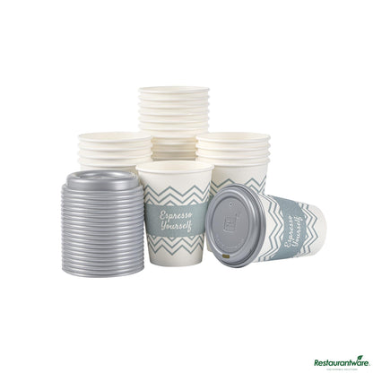 Wholesale Restaurantware 12 Oz Blue Paper Insulated Hot Cup - 2.3" X 2.3" X 4.7"- Bulk