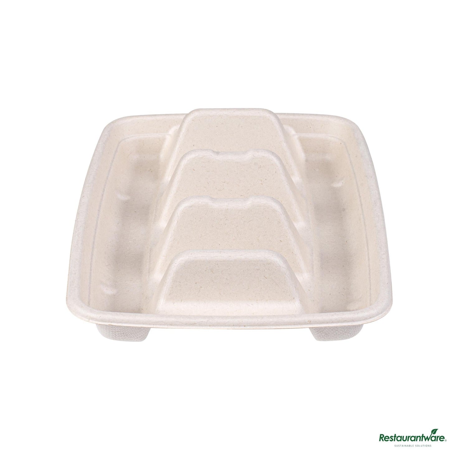 Wholesale Restaurantware Pulp Safe No Pfas Added Natural Sugarcane / Bagasse Taco Holder Tray - 8.9" X 6.5" X 1.7"- Bulk