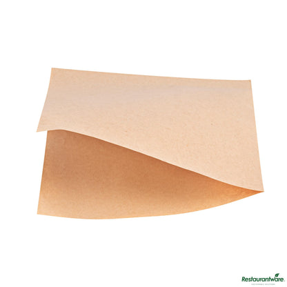 Wholesale Restaurantware Kraft Paper Medium Double Open Bag - Greaseproof - 7" X 6.8" X 0.1"- Bulk