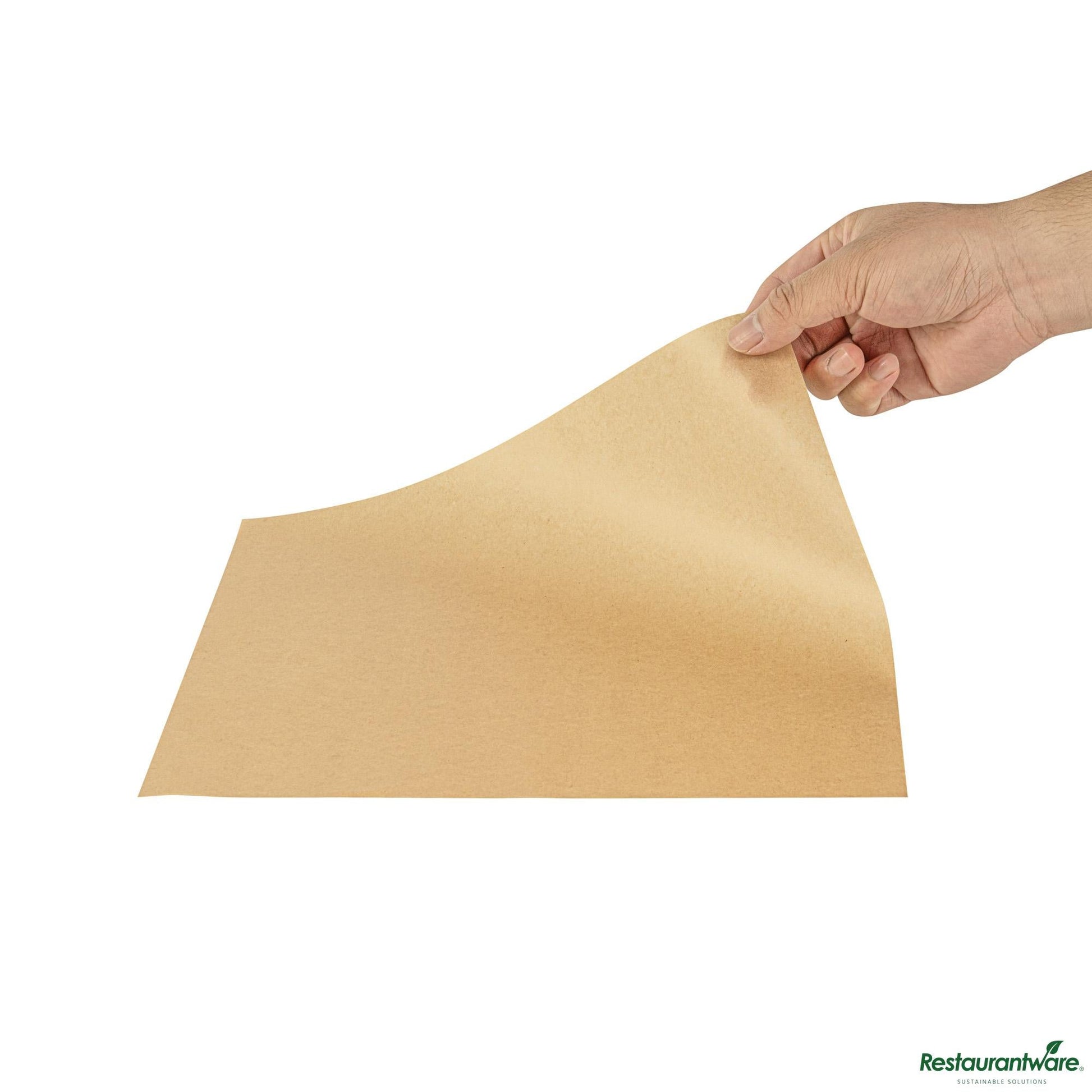 Wholesale Restaurantware No Pfas Added Kraft Paper Food Wrap and Basket Liner - Greaseproof - 12"×12"×0.01"- Bulk