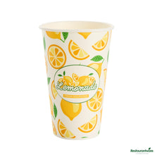 Wholesale Restaurantware 16 Oz Poly Paper Lemonade Cup - 3.5" X 3.5" X 5.4"- Bulk