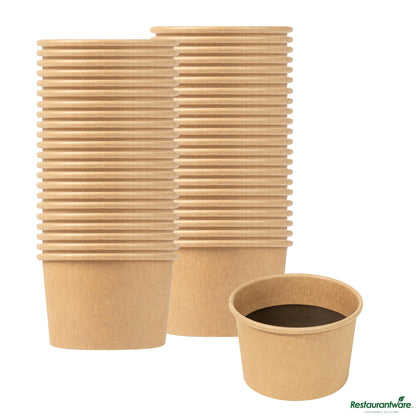 Wholesale Restaurantware 1 Oz Kraft Poly-Coated Paper Portion Cup - 2.4"×2.4"×1.6"- Bulk