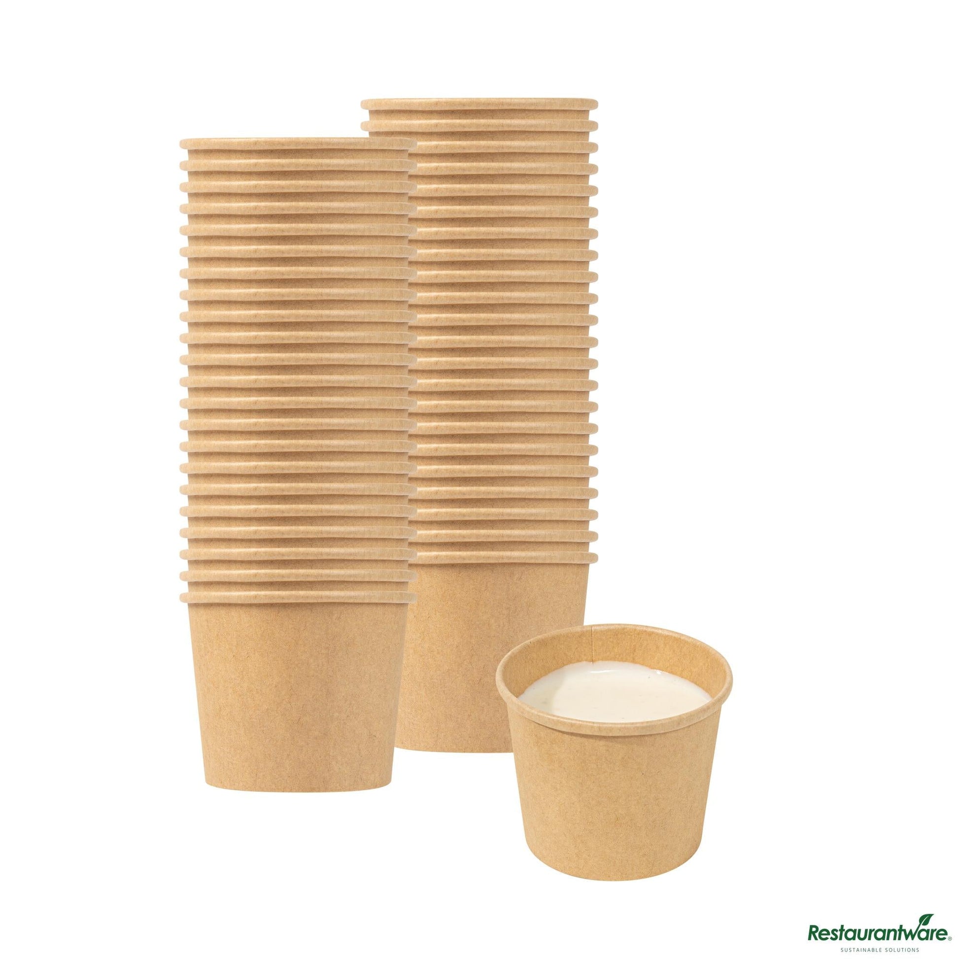 Wholesale Restaurantware 2 Oz Kraft Poly-Coated Paper Portion Cup - 2.4"×2.4"×1.9"- Bulk