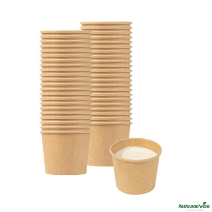 Wholesale Restaurantware 2 Oz Kraft Poly-Coated Paper Portion Cup - 2.4"×2.4"×1.9"- Bulk