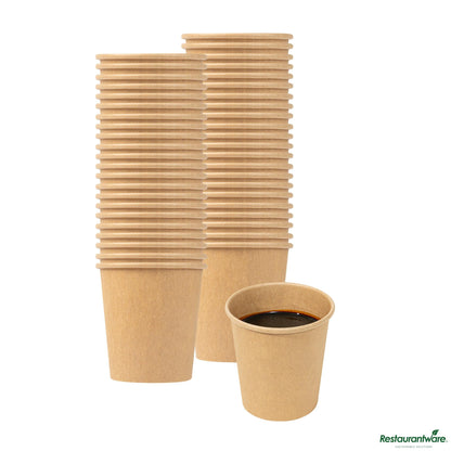 Wholesale Restaurantware 4 Oz Kraft Poly-Coated Paper Portion Cup - 2.4"×2.4"×2.6"- Bulk