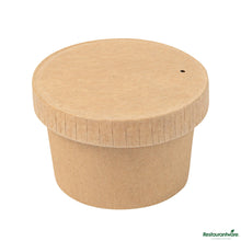 Wholesale Restaurantware Round Kraft Poly-Coated Paper Lid - Fits 1 to 4 Oz Portion Cups - 2.6"×2.6"×0.5"- Bulk