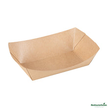 Wholesale Restaurantware 1 1/2 Lb Kraft Paper #300 Food Tray / Boat - 7.5"×5.7"×2.1"- Bulk