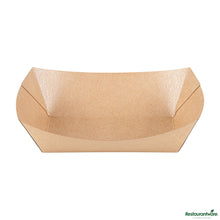 Wholesale Restaurantware 1 1/2 Lb Kraft Paper #300 Food Tray / Boat - 7.5"×5.7"×2.1"- Bulk