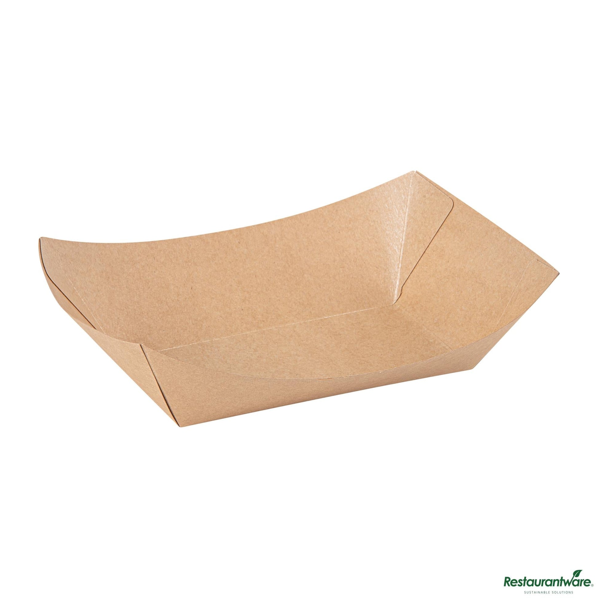 Wholesale Restaurantware 2 1/2 Lb Kraft Paper #1000 Food Tray / Boat - 9.3"×7.1"×2.9"- Bulk
