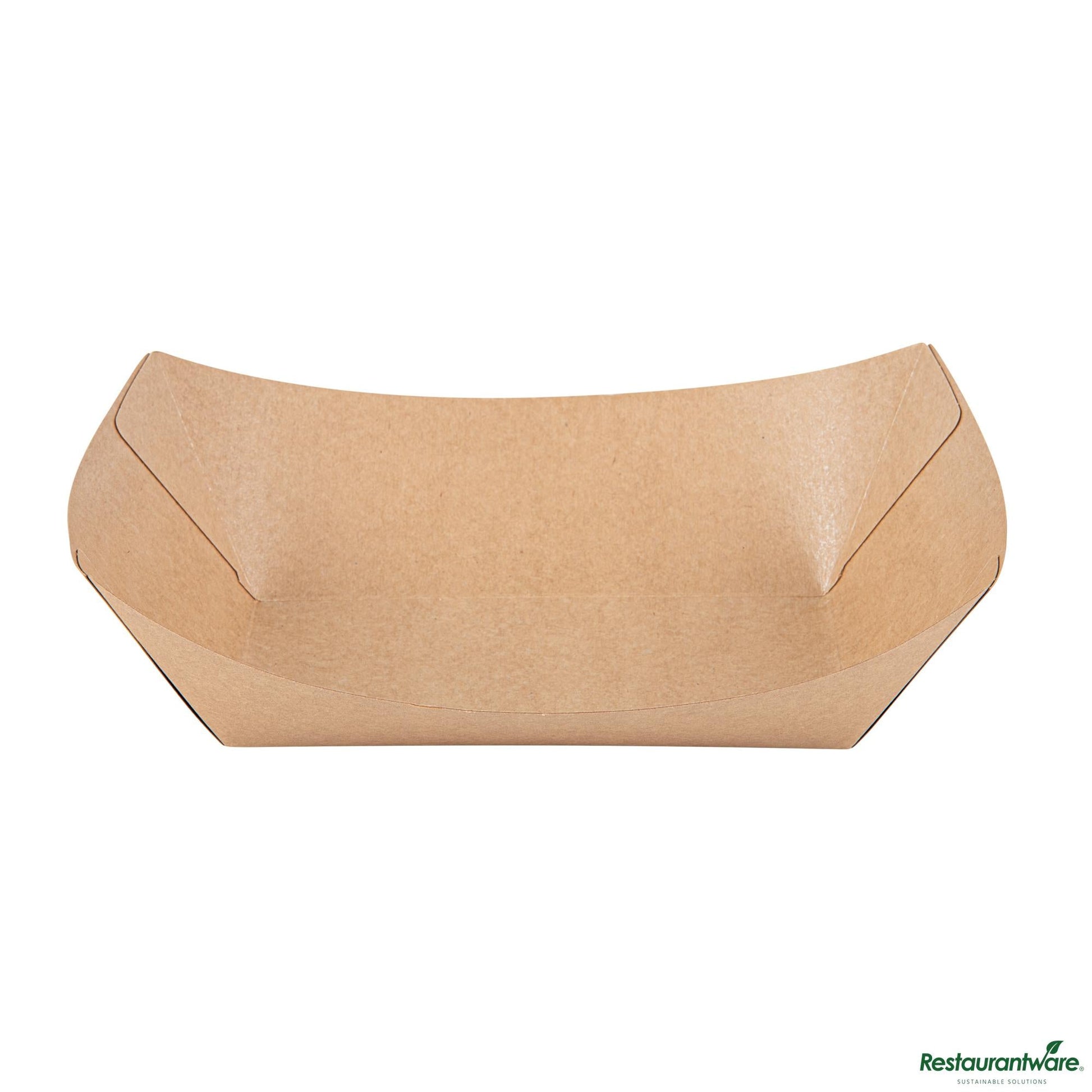 Wholesale Restaurantware 2 1/2 Lb Kraft Paper #1000 Food Tray / Boat - 9.3"×7.1"×2.9"- Bulk