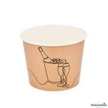 Wholesale Restaurantware 5 Lb Kraft Disposable Paper Ice Bucket - Wide Mouth - 7.5" X 7.5" X 5.8"- Bulk