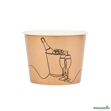 Wholesale Restaurantware 5 Lb Kraft Disposable Paper Ice Bucket - Wide Mouth - 7.5" X 7.5" X 5.8"- Bulk