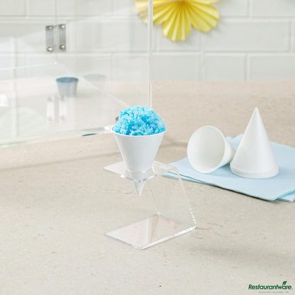 Wholesale Restaurantware 4 Oz White Paper Cone Cup - Home Compostable, Biodegradable - 2.7"×2.7"×3.4"- Bulk