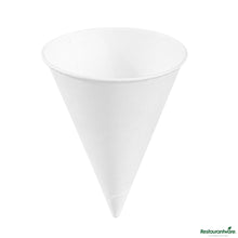 Wholesale Restaurantware 6 Oz White Paper Cone Cup - Home Compostable, Biodegradable - 2.9"×2.9"×3.8"- Bulk