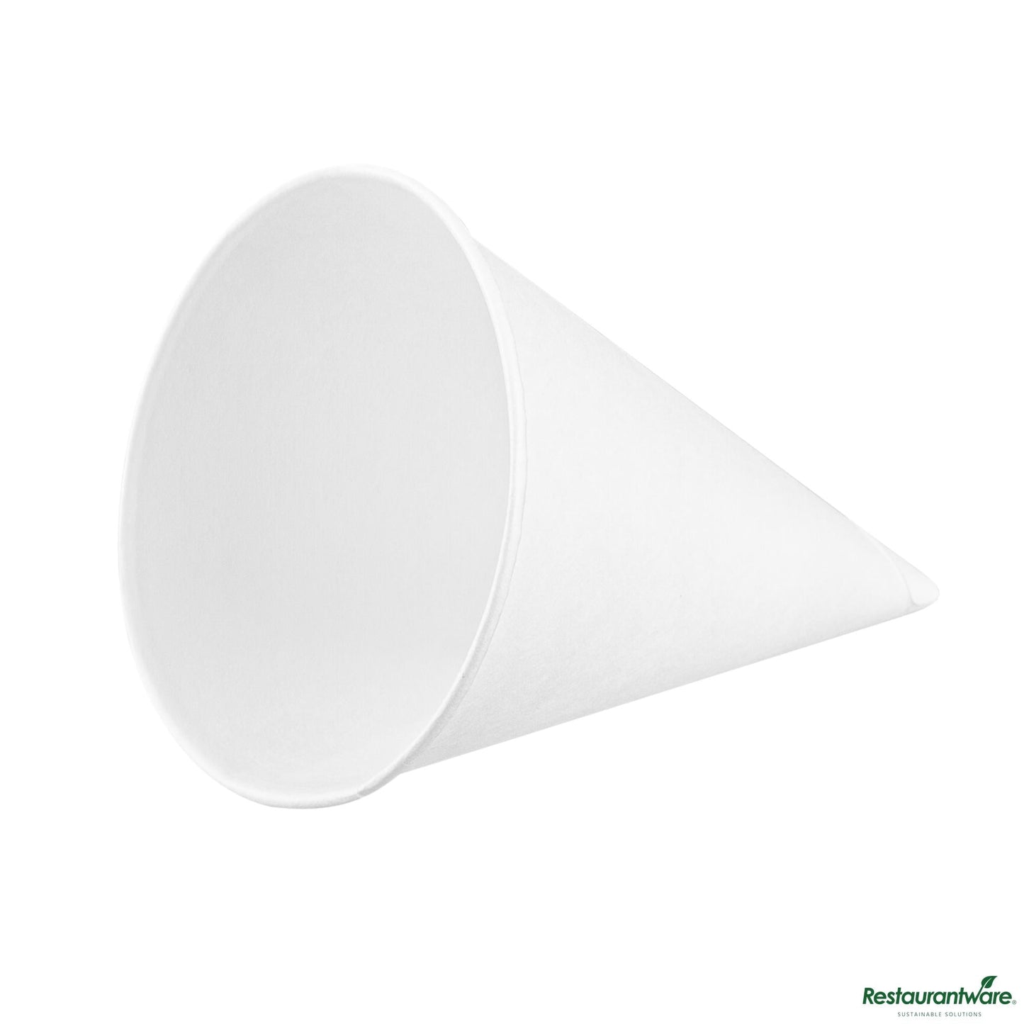 Wholesale Restaurantware 6 Oz White Paper Cone Cup - Home Compostable, Biodegradable - 2.9"×2.9"×3.8"- Bulk