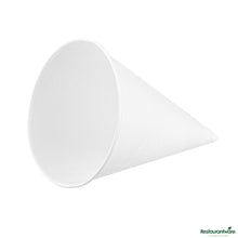 Wholesale Restaurantware 6 Oz White Paper Cone Cup - Home Compostable, Biodegradable - 2.9"×2.9"×3.8"- Bulk