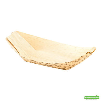 Wholesale Restaurantware Tray Bmboo Boat 7.25" Ntrl- Bulk