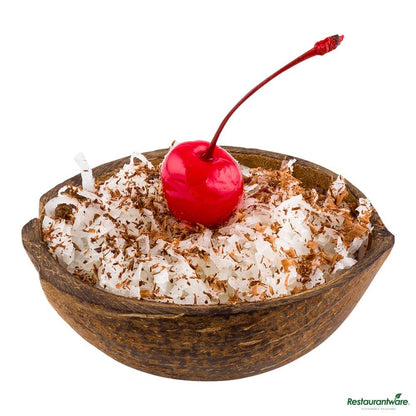 Wholesale Restaurantware Round Natural Coconut Shell Bowl - 3.5"×4"×1.5"- Bulk