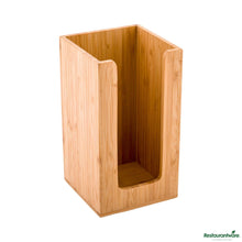 Wholesale Restaurantware Restpresso Natural Bamboo Coffee Cup / Lid / Cocktail Napkin Organizer - 4 1/2" X 4 1/2" X 8"- Bulk