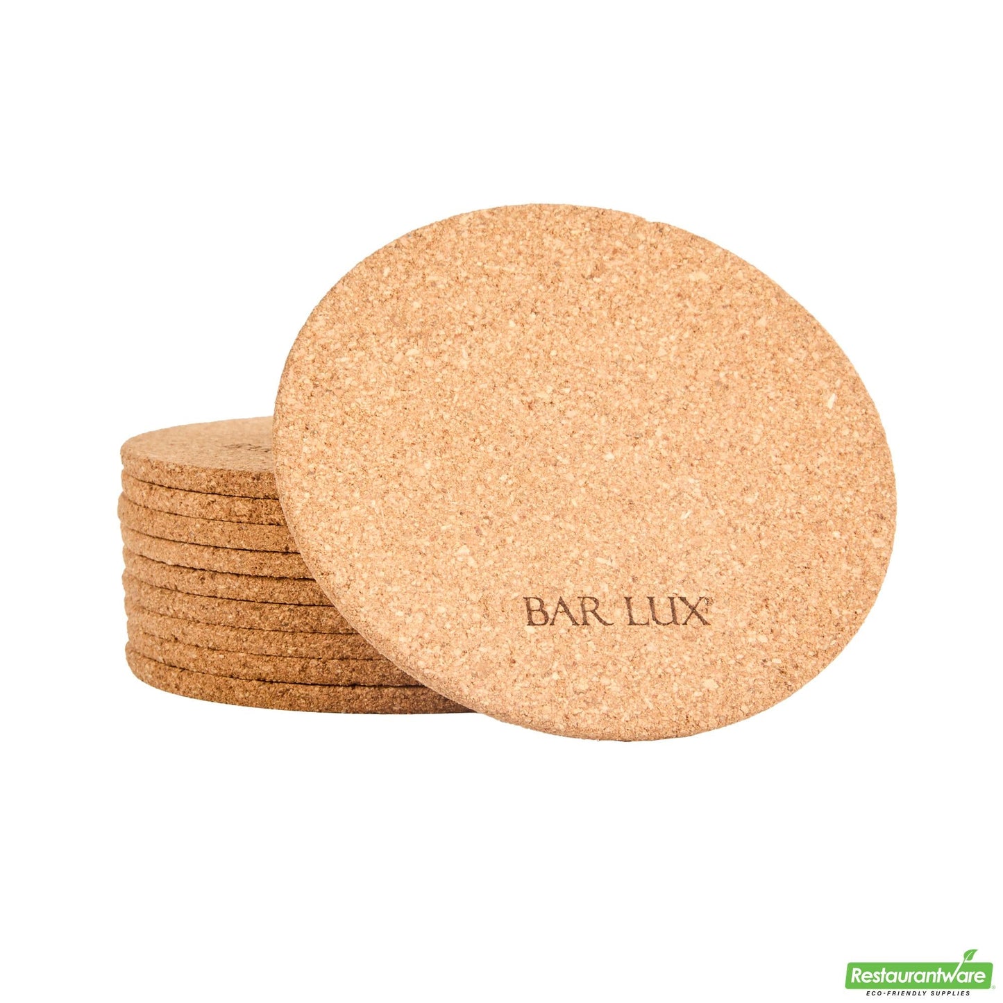 Wholesale Restaurantware Bar Lux Round Cork Coaster - 4" - 100 Count Box- Bulk