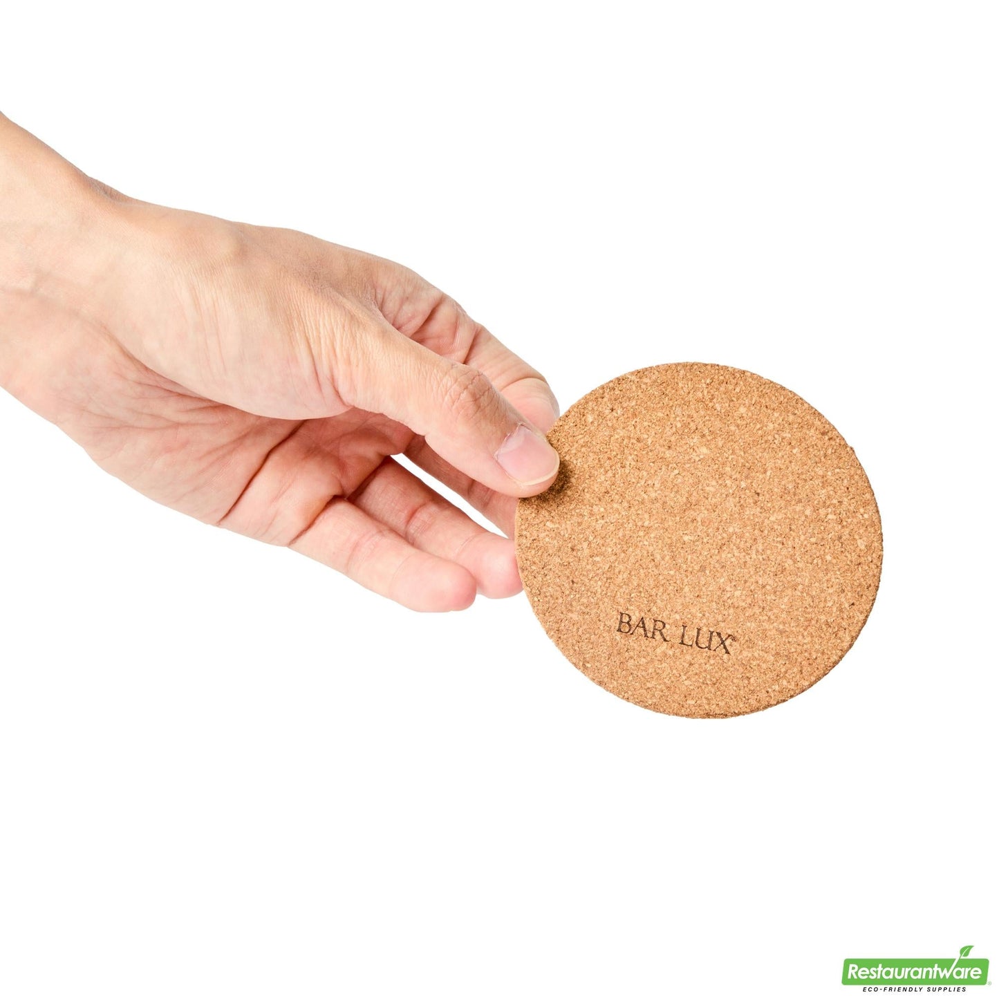 Wholesale Restaurantware Bar Lux Round Cork Coaster - 4" - 100 Count Box- Bulk