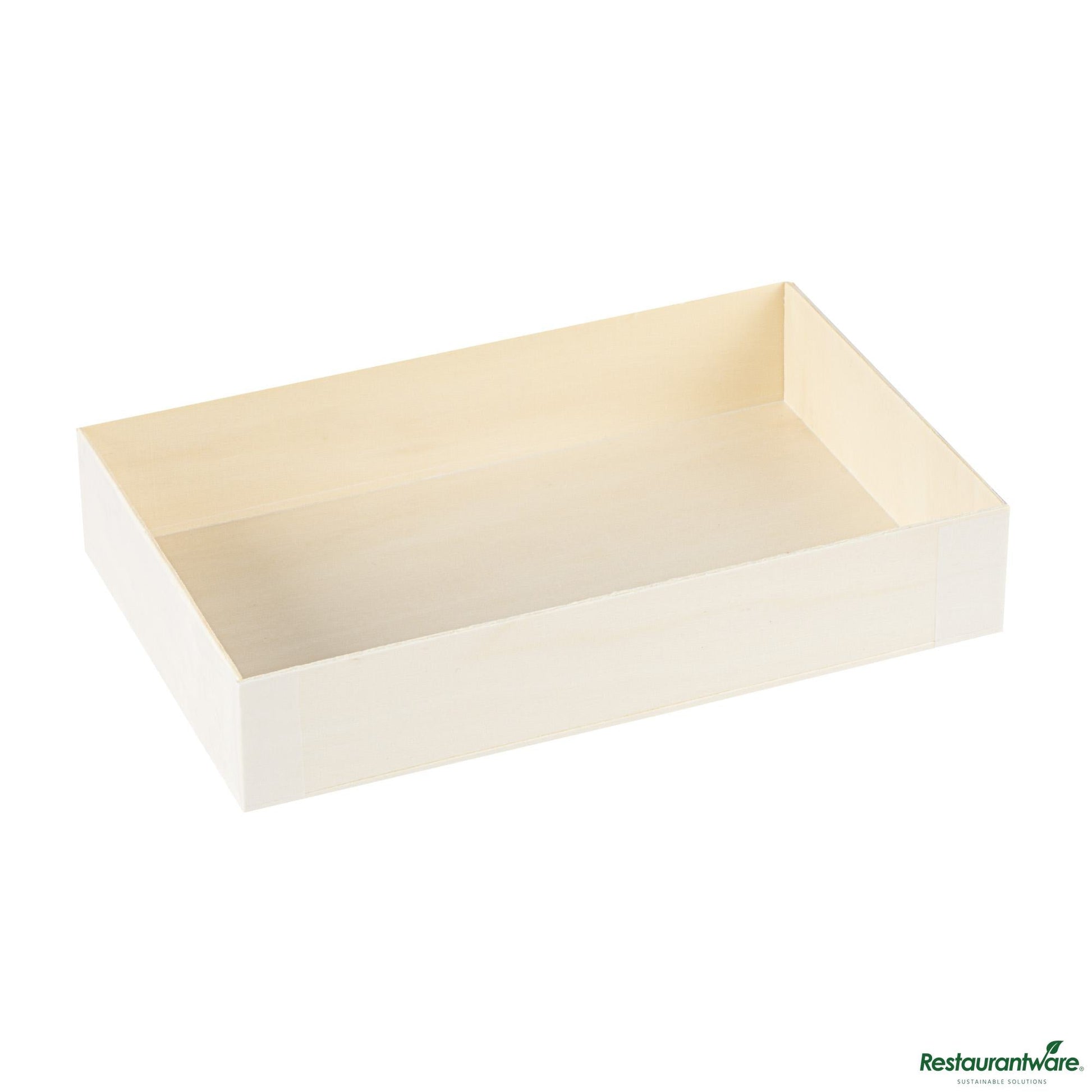 Wholesale Restaurantware 31 Oz Rectangle Natural Poplar Bento Box - 8" X 4.8" X 1.5"- Bulk