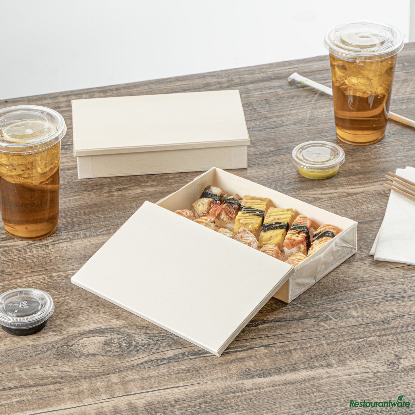 Wholesale Restaurantware Rectangle Natural Poplar Lid - Fits 31 Oz Bento Box - 8" X 4.8" X 0.5"- Bulk