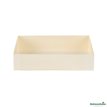 Wholesale Restaurantware 24 Oz Rectangle Natural Poplar Bento Box - 6.5" X 4.7" X 1.4"- Bulk