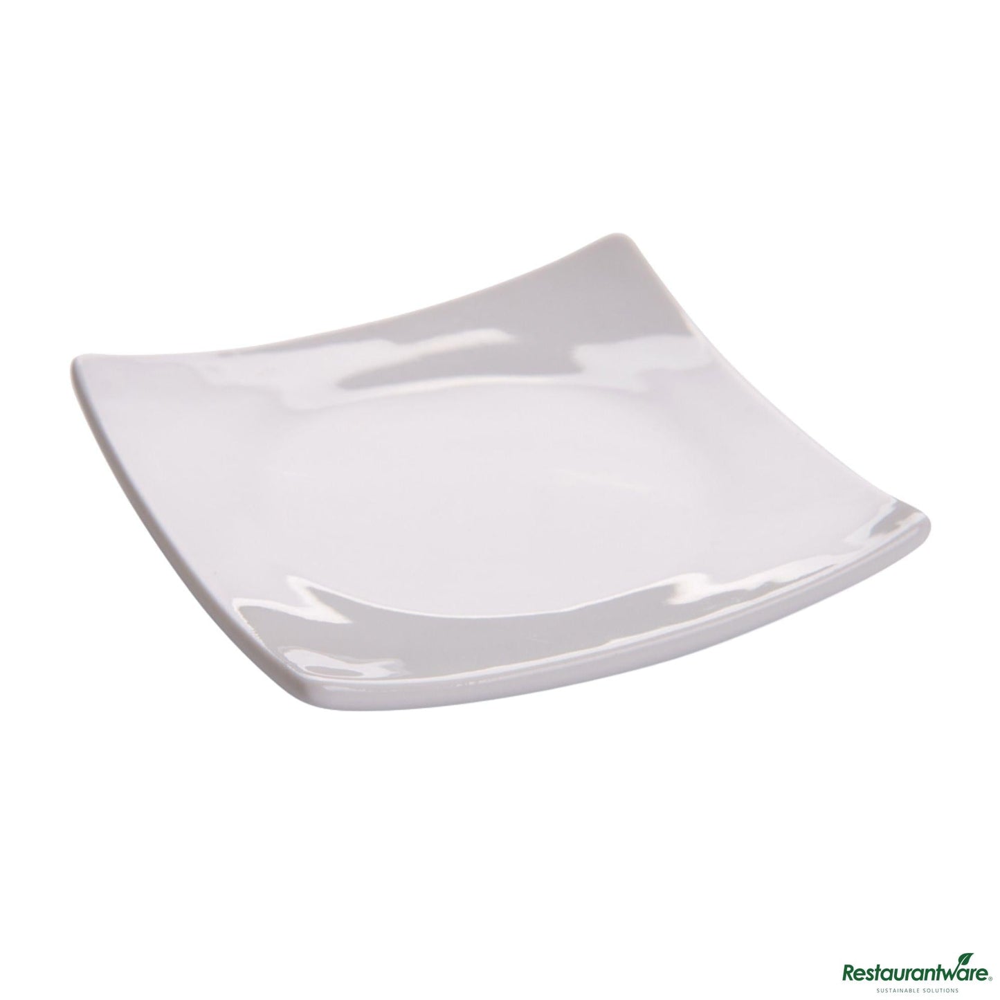Restaurantware Square White Porcelain Mini Volare Dish - 3" X 3" X 1/2"