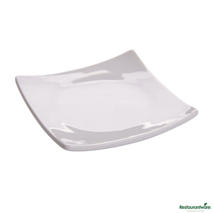 Restaurantware Square White Porcelain Mini Volare Dish - 3" X 3" X 1/2"