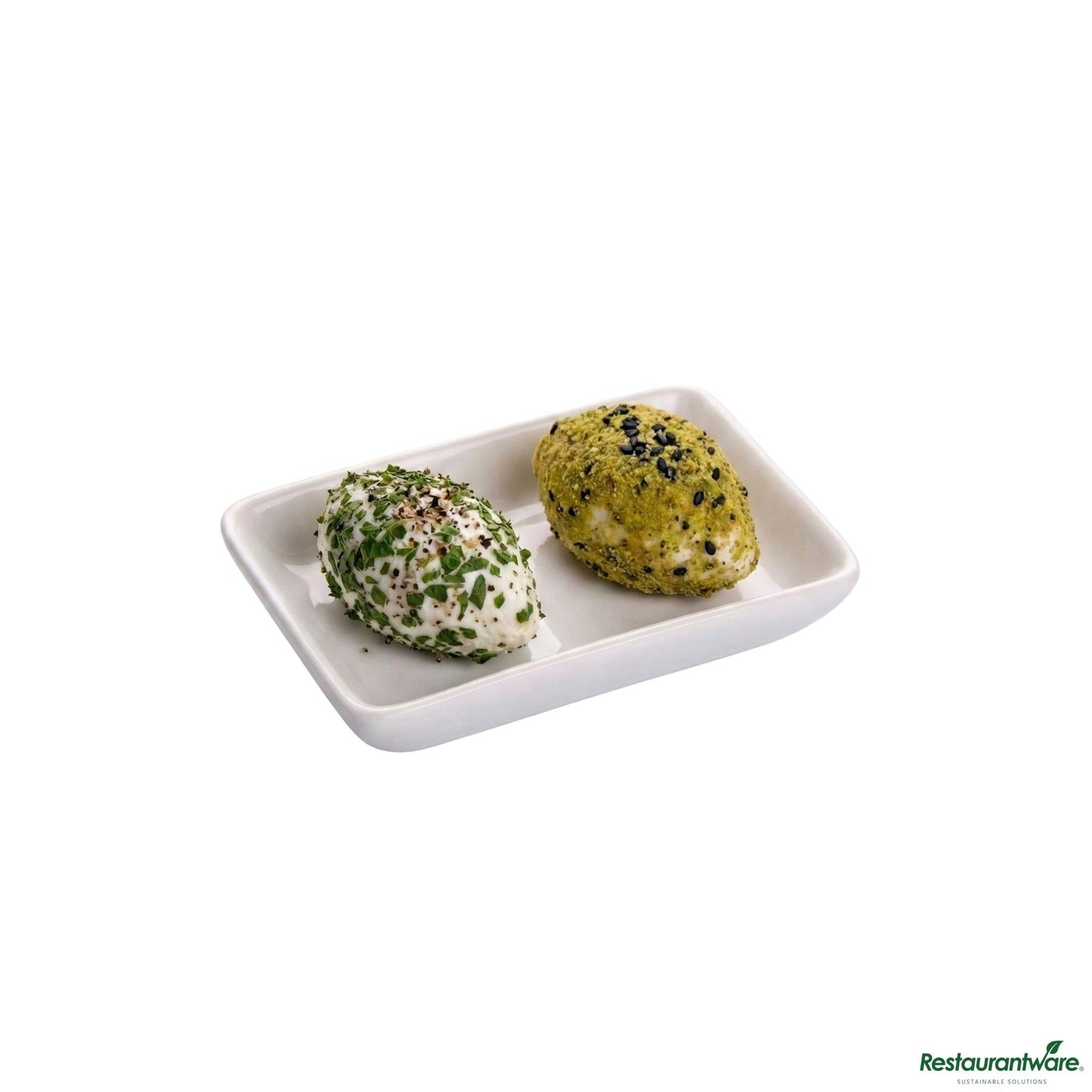 Wholesale Restaurantware Rectangle White Porcelain Mini Dish - 3" X 2 1/4" X 3/4"- Bulk