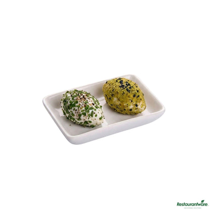Wholesale Restaurantware Rectangle White Porcelain Mini Dish - 3" X 2 1/4" X 3/4"- Bulk