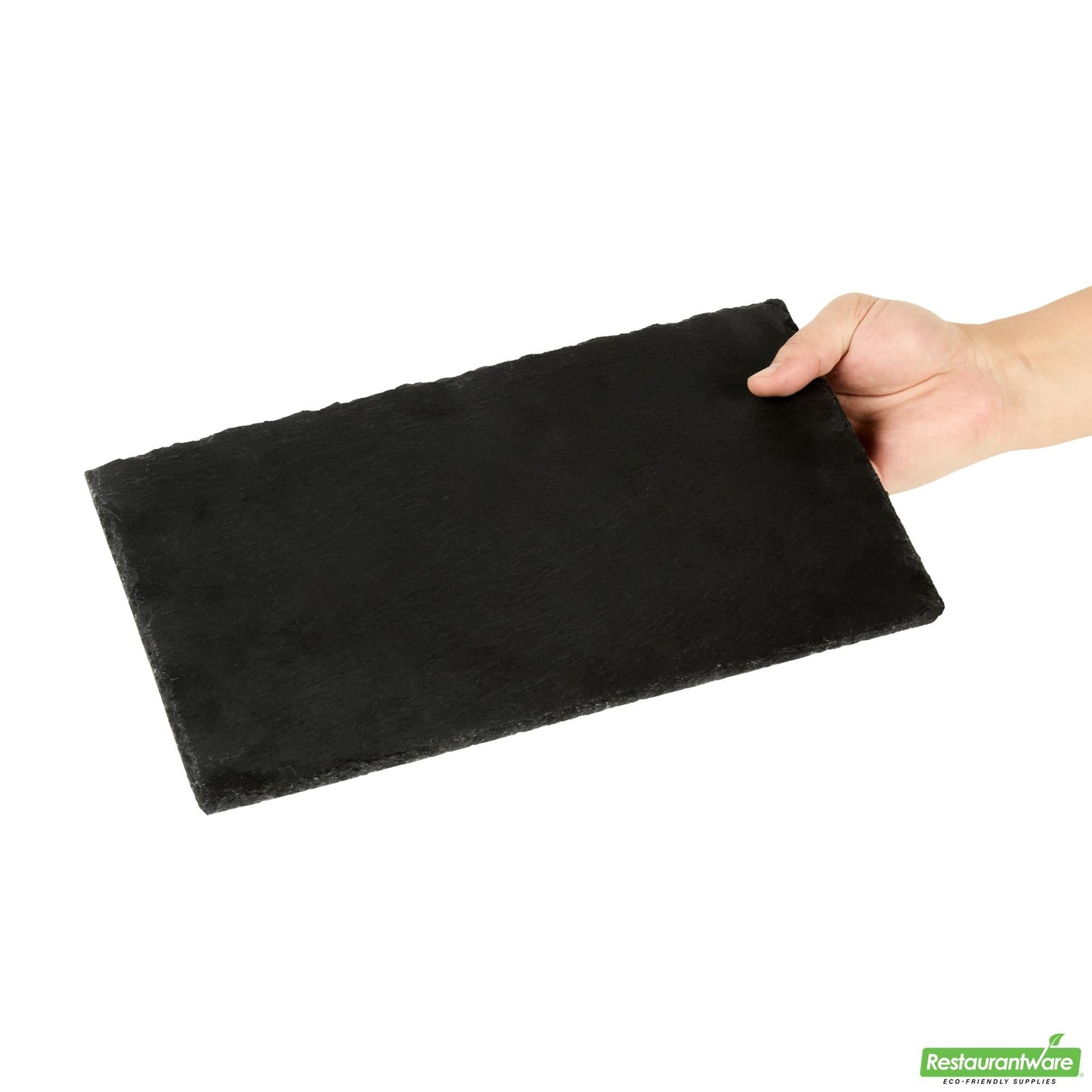 Wholesale Restaurantware Rectangle Black Slate Serving Tray - 11.8" X 7.9" X 0.2"- Bulk