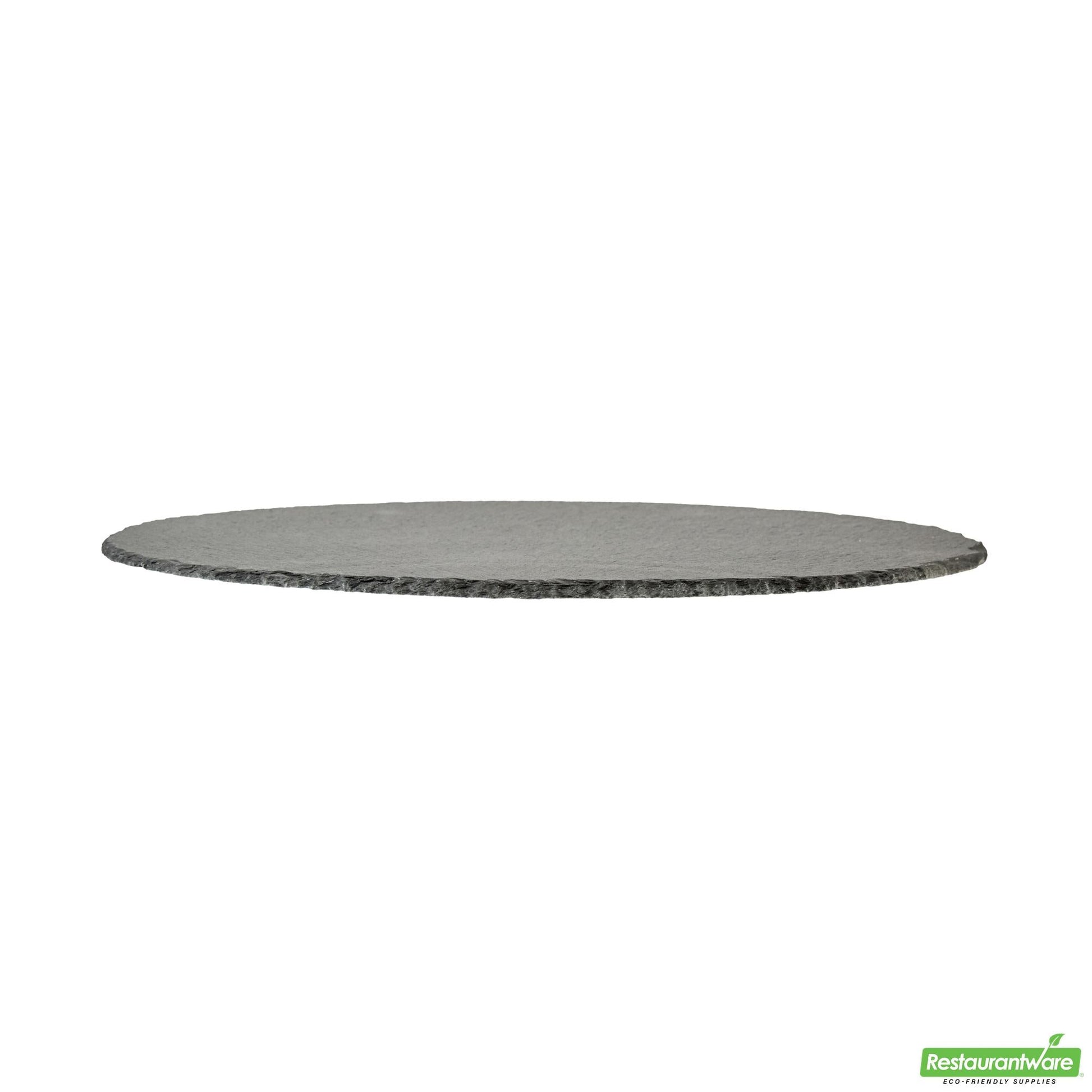 Wholesale Restaurantware Round Black Slate Serving Tra - 11.8" X 11.8" X 0.2"- Bulk