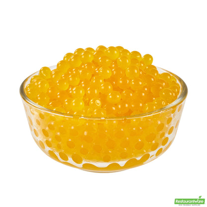 Wholesale Restaurantware Tea Tek 7 Lb Mango Popping Boba - 1 Count Box- Bulk