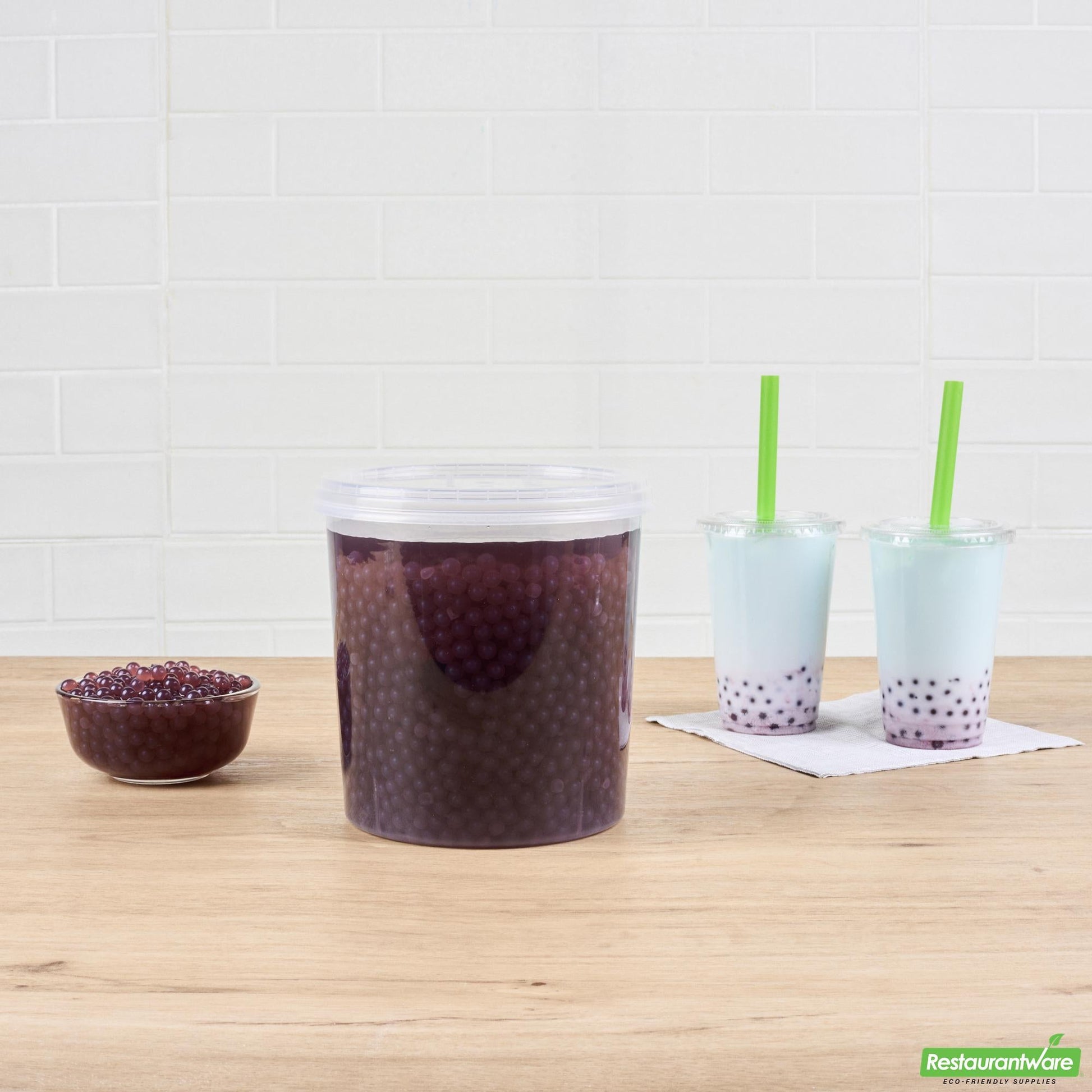 Wholesale Restaurantware Tea Tek 7 Lb Blueberry Popping Boba - 1 Count Box- Bulk