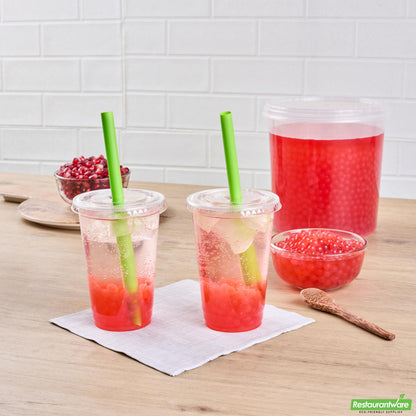 Wholesale Restaurantware Tea Tek 7 Lb Popping Boba - Pomegranate - 1 Count Box- Bulk