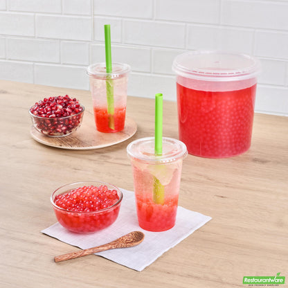 Wholesale Restaurantware Tea Tek 7 Lb Popping Boba - Pomegranate - 1 Count Box- Bulk