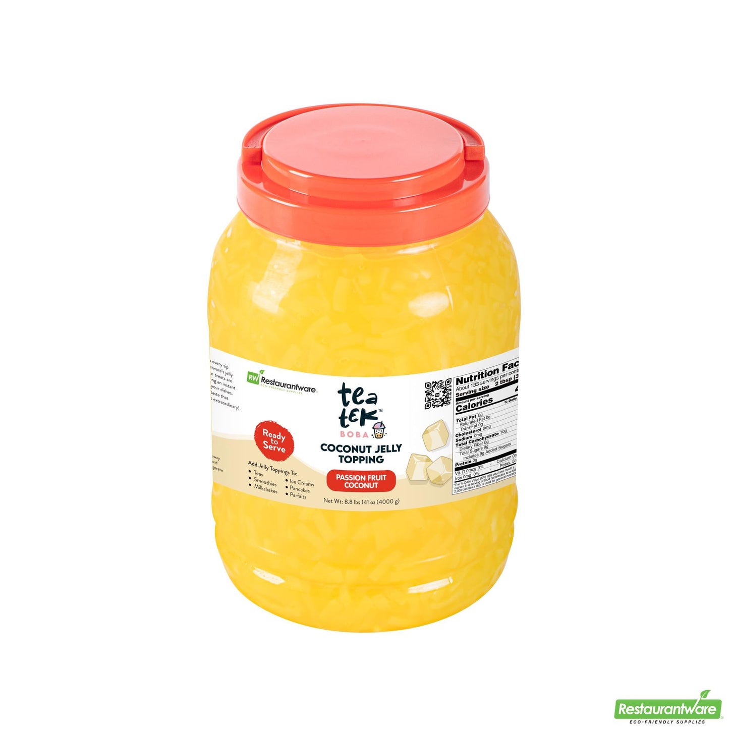 Wholesale Restaurantware Tea Tek 8.8 Lb Jelly Topping - Passion Fruit Coconut - 1 Count Box- Bulk