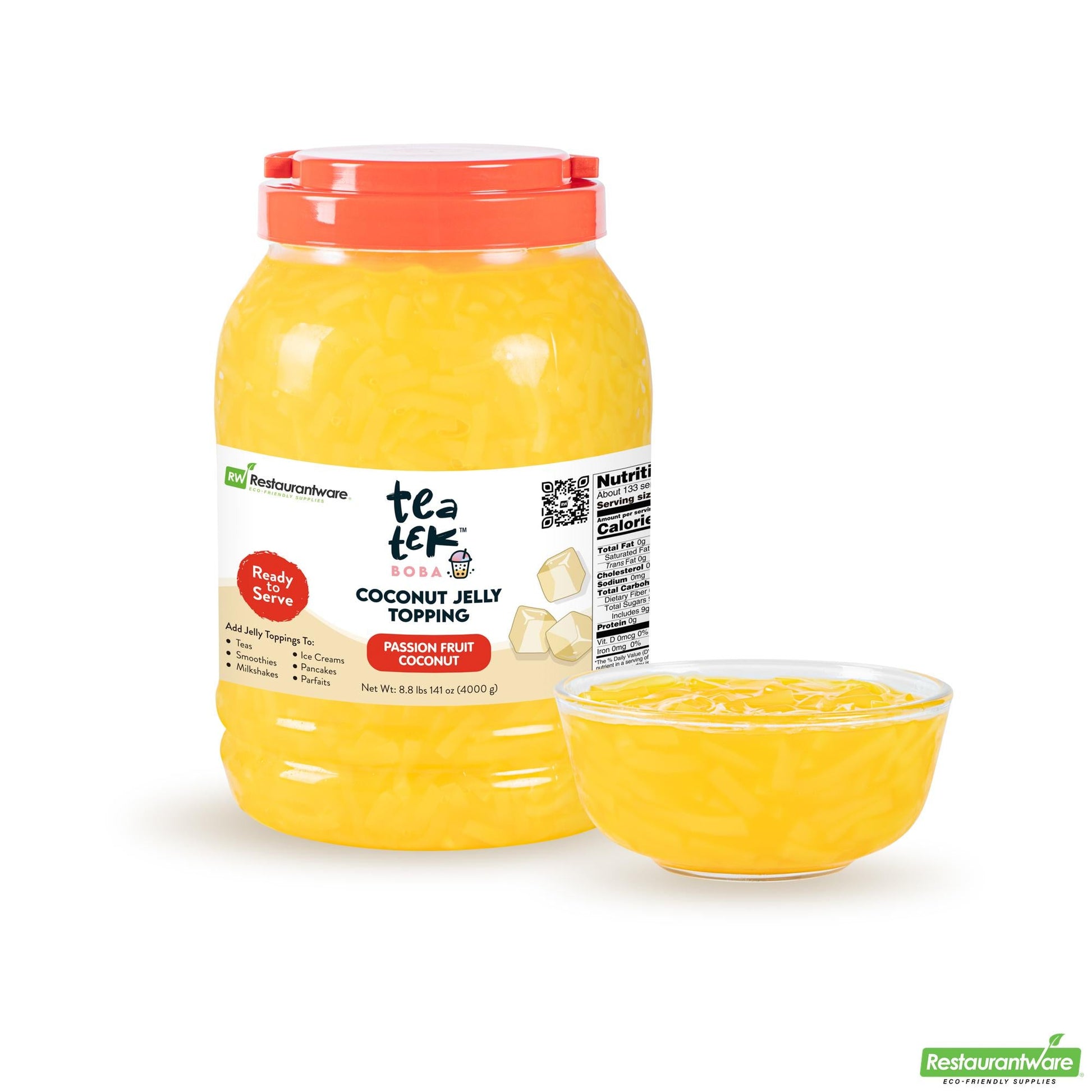 Wholesale Restaurantware Tea Tek 8.8 Lb Jelly Topping - Passion Fruit Coconut - 1 Count Box- Bulk