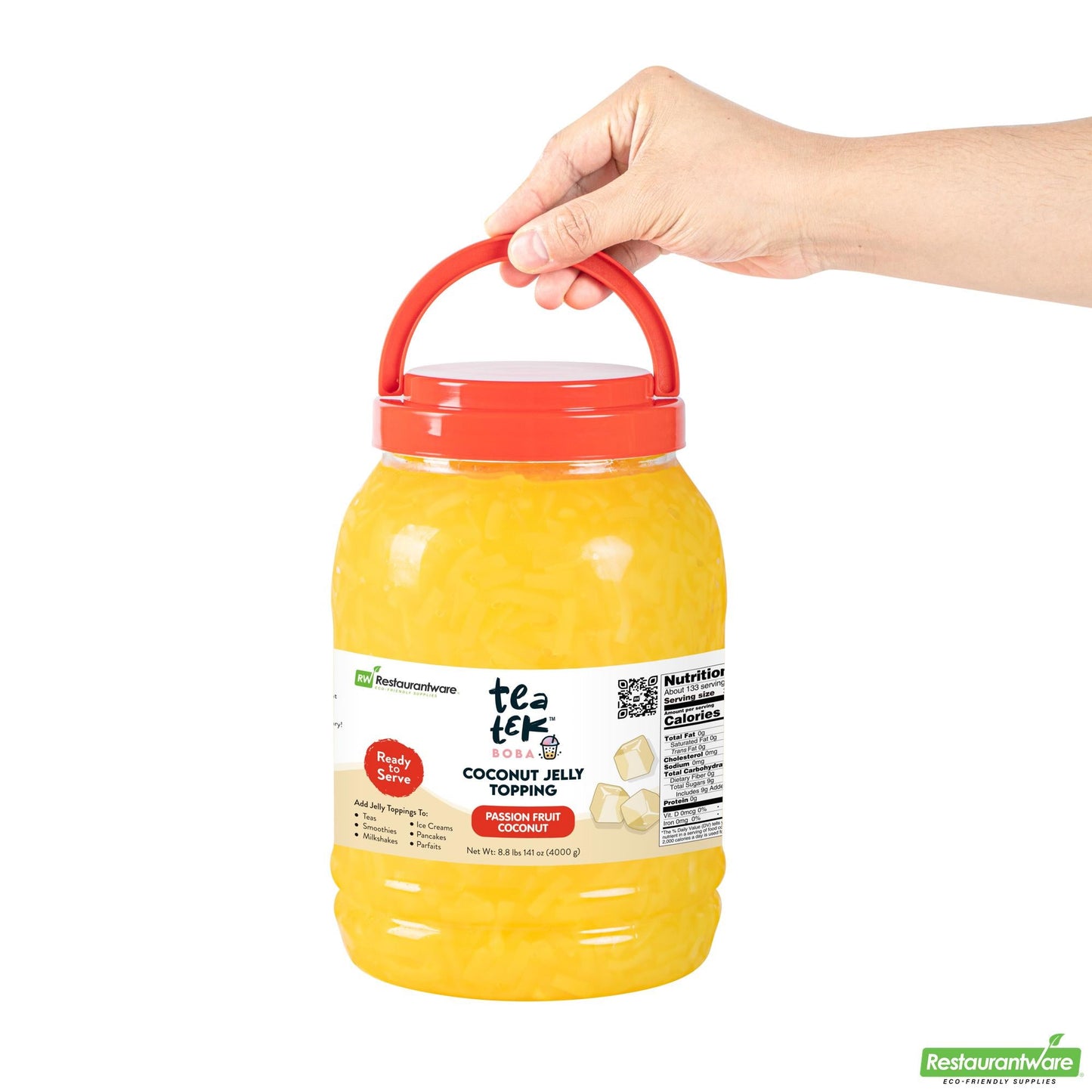 Wholesale Restaurantware Tea Tek 8.8 Lb Jelly Topping - Passion Fruit Coconut - 1 Count Box- Bulk